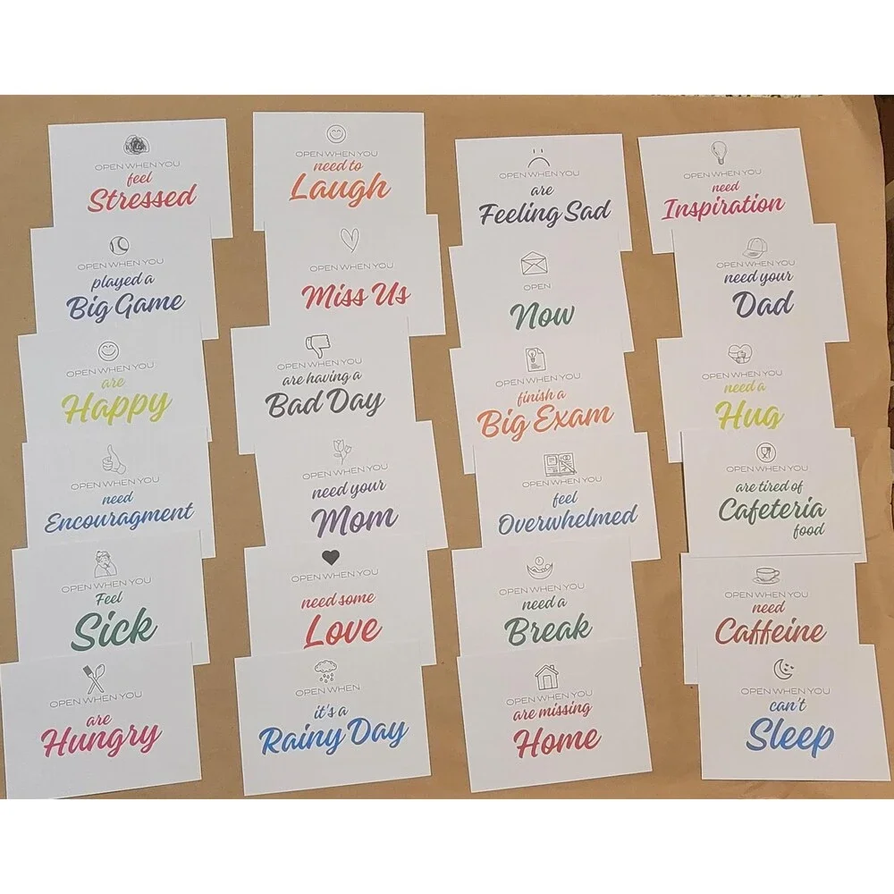 Open When Envelopes, University College Gifts, Leaving Home Gift, College Surviv